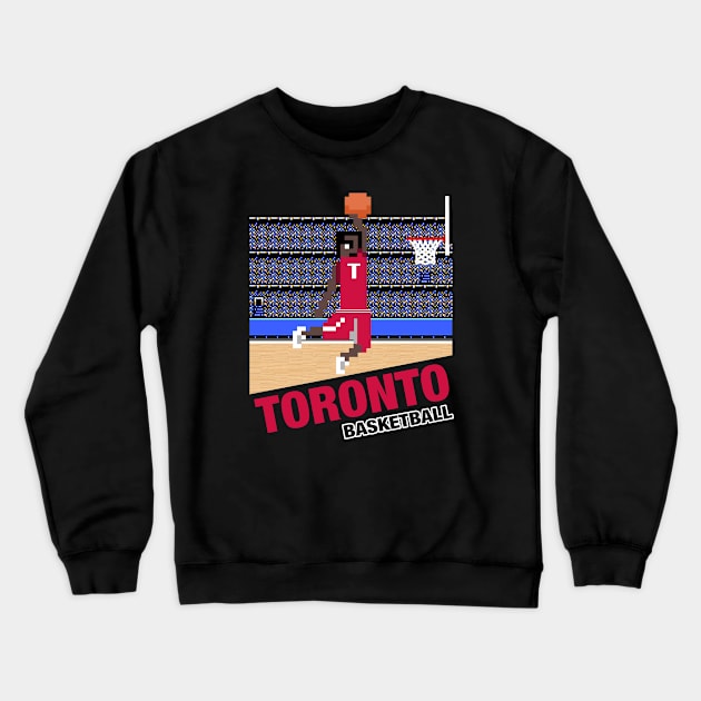 Toronto Basketball 8 bit pixel art cartridge design Crewneck Sweatshirt by MulletHappens